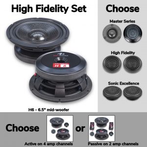 High Fidelity 6.5" - 2-way 250w Component Set - OPTIONS