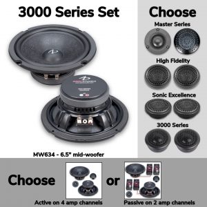 3000 Series 6.5" - 2-way 125w Component Set - OPTIONS