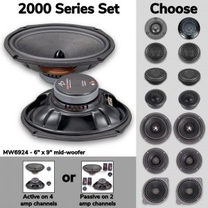 2000 Series 6" x 9" - 2-way 100w Component Set