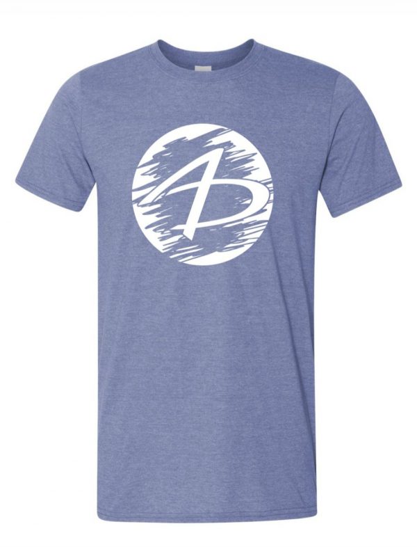 T-shirt-Heather Indigo-Round Logo