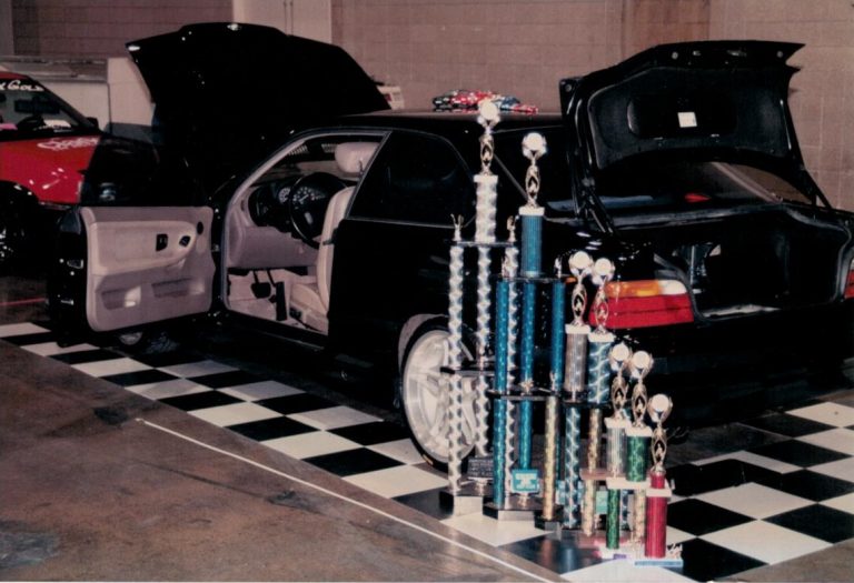 Rick Berry's BMW with trophies