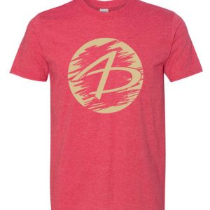 T-shirt-Heather Red-Round Logo