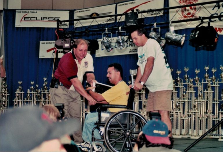 Tony on stage with Aaron